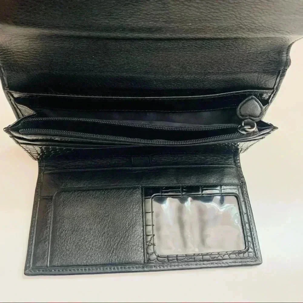 Brighton Leather Croc Organizer/Wallet